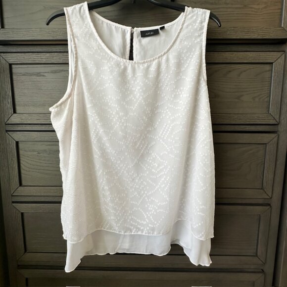 Apt.‎ 9 White Sleeveless Layered Tank Blouse Size XL - Picture 8 of 8